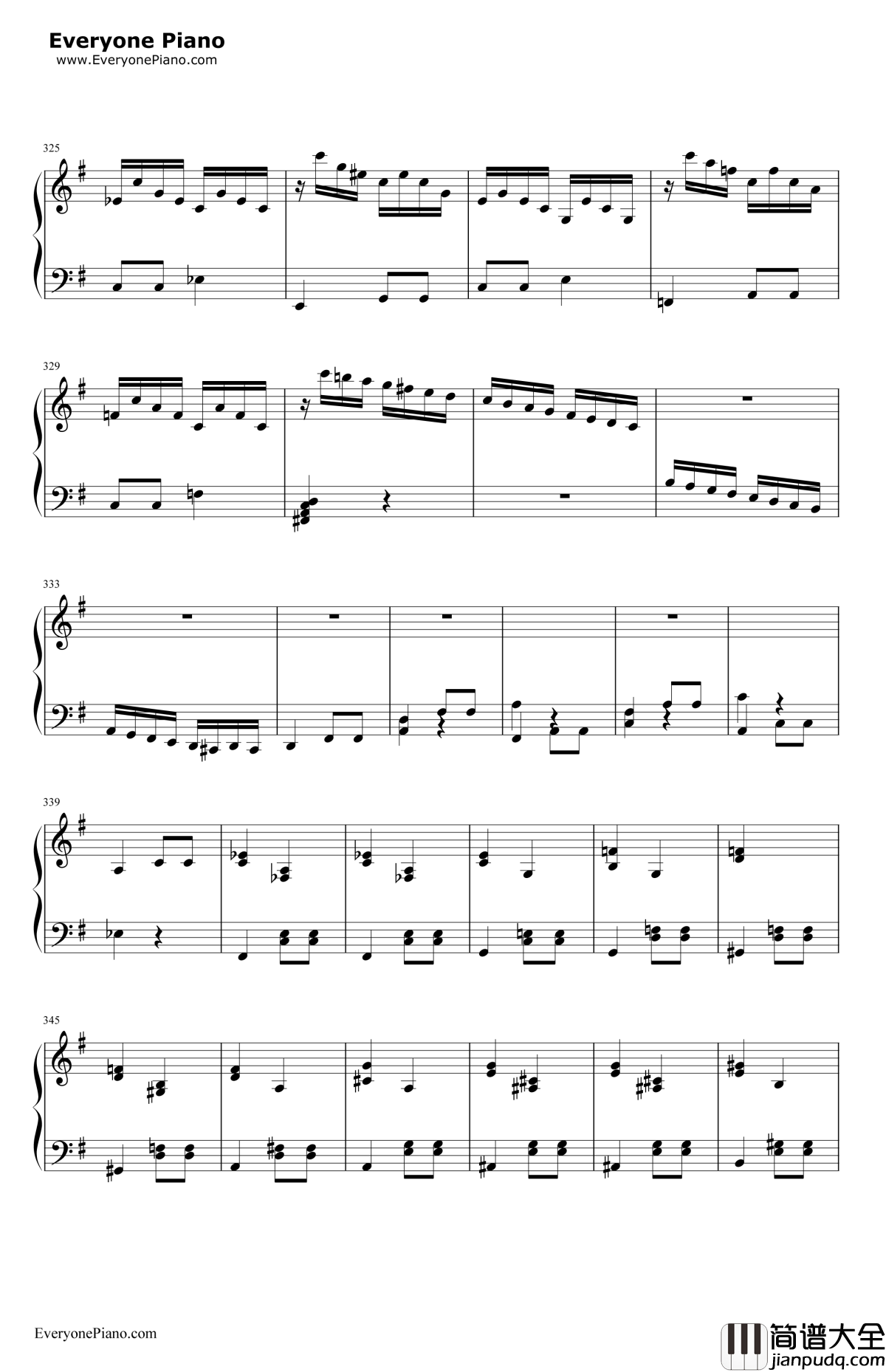 丢失一分钱的愤怒钢琴谱_贝多芬