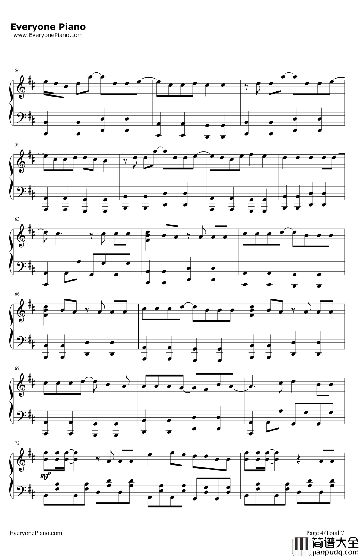 Disturbia钢琴谱_Rihanna