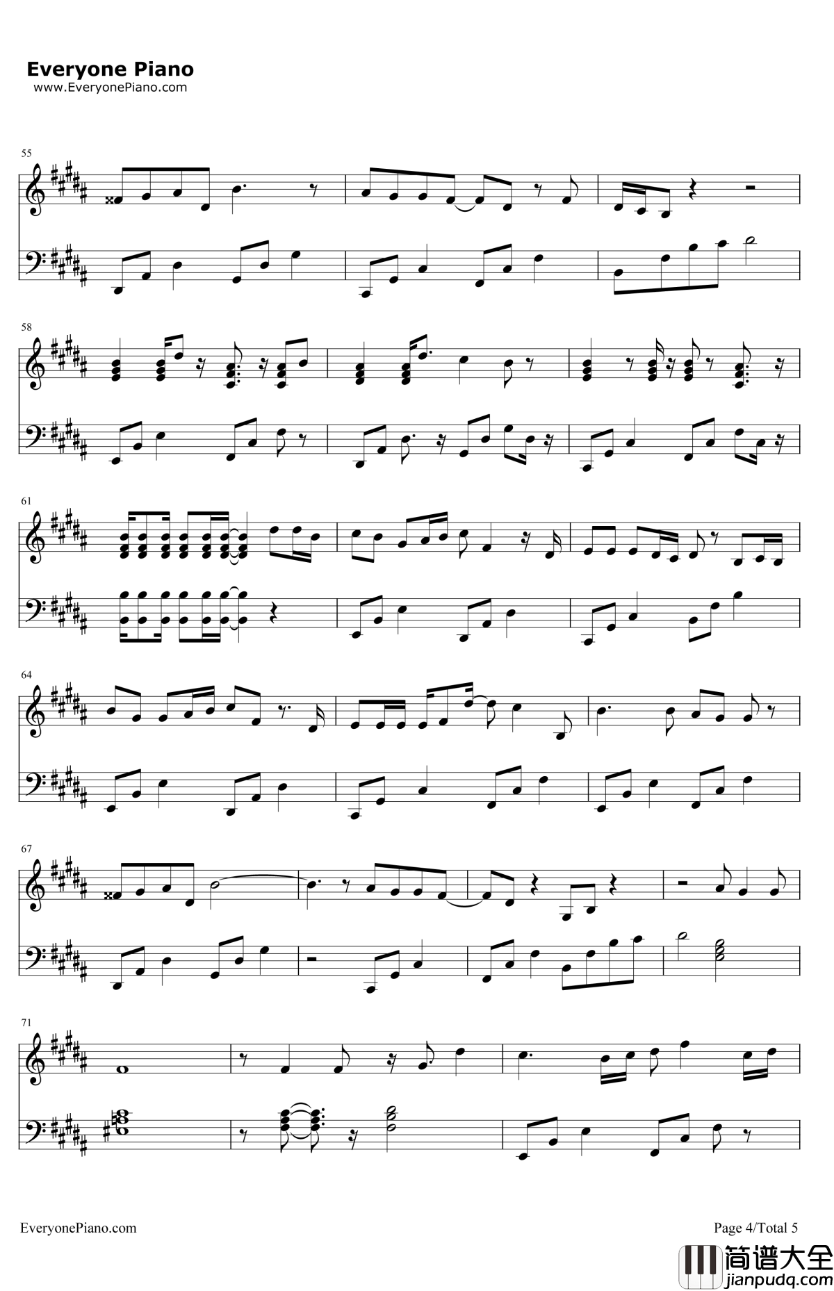 奔跑的蜗牛钢琴谱_黄轩