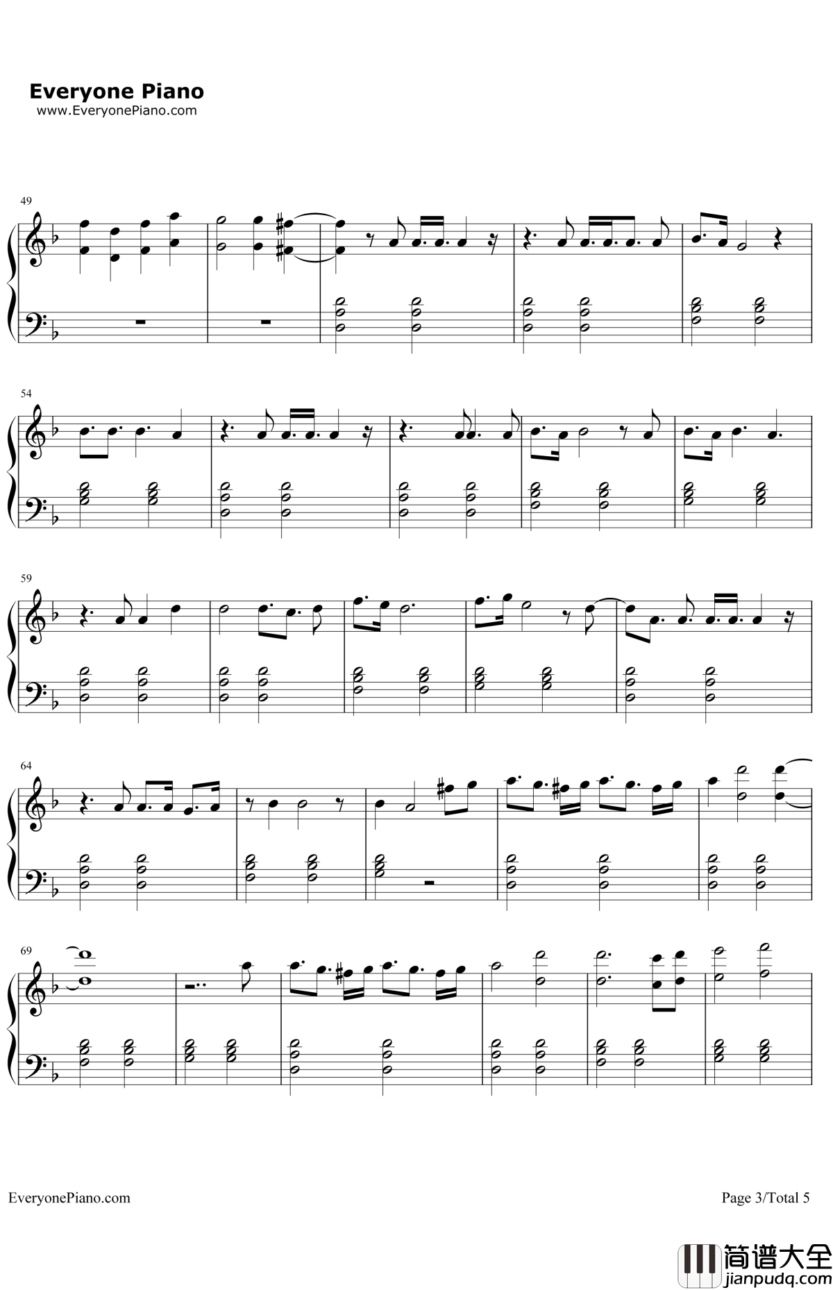 Sledgehammer钢琴谱_Rihanna_星际迷航3：超越星辰主题曲