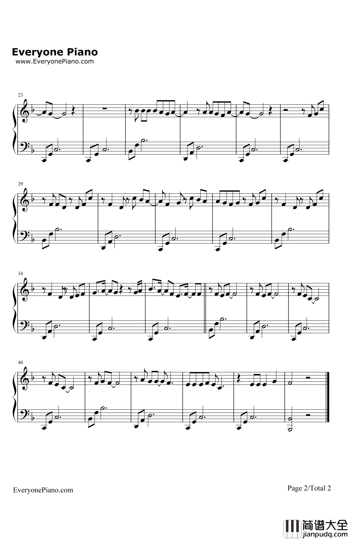 NeverLetYouGo钢琴谱_JustinBieber