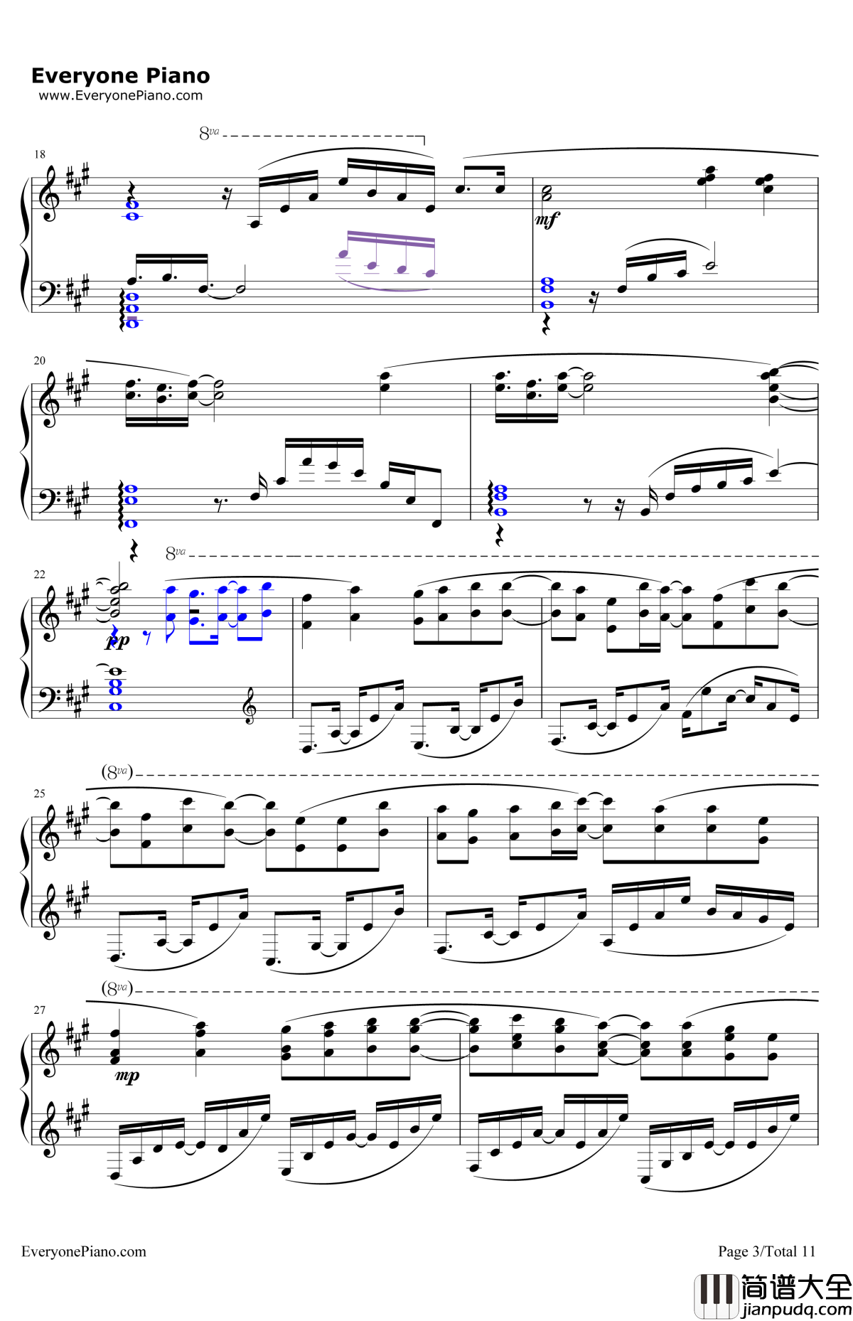 Ninelie钢琴谱_AimerwithChelly_甲铁城的卡巴内利ED