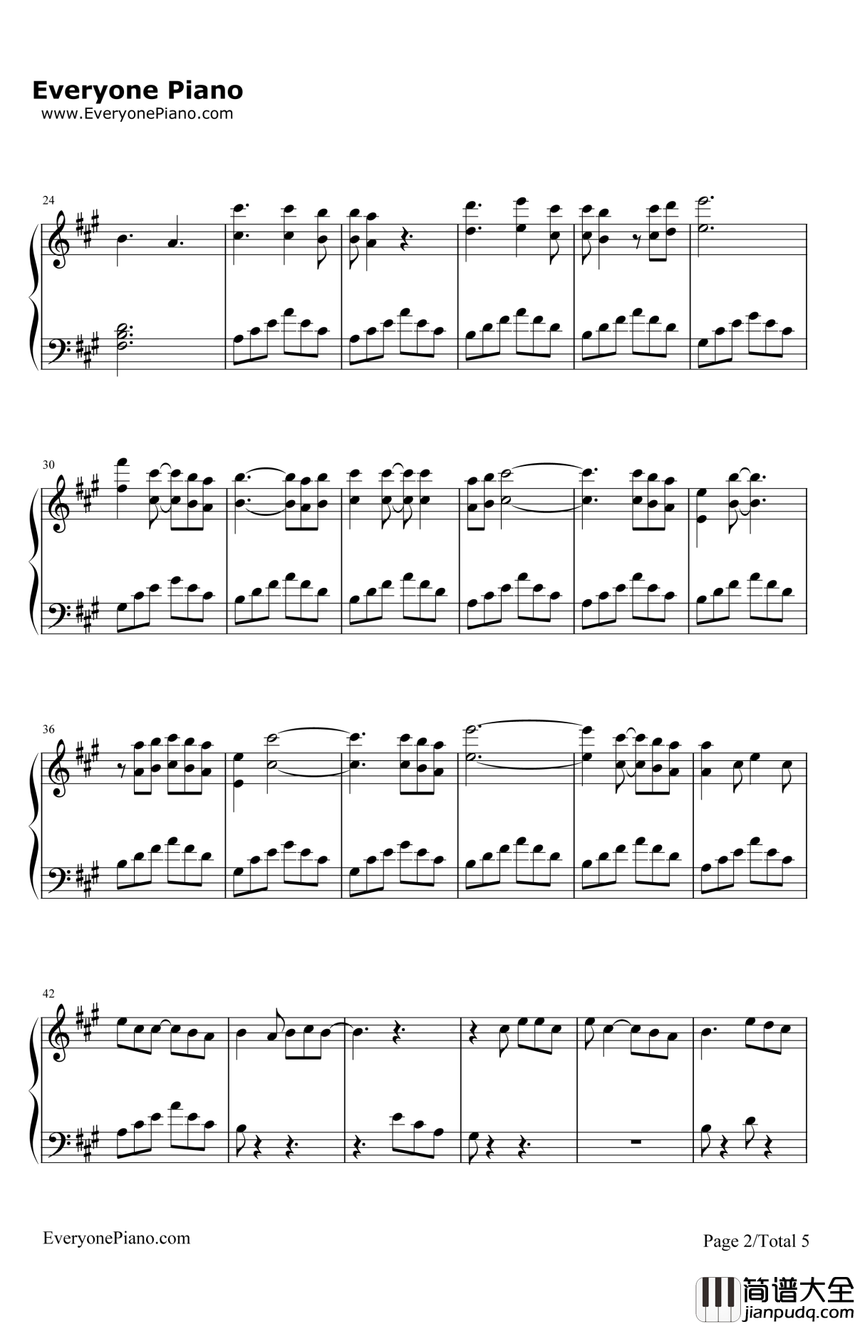 Moonlight钢琴谱_ArianaGrande