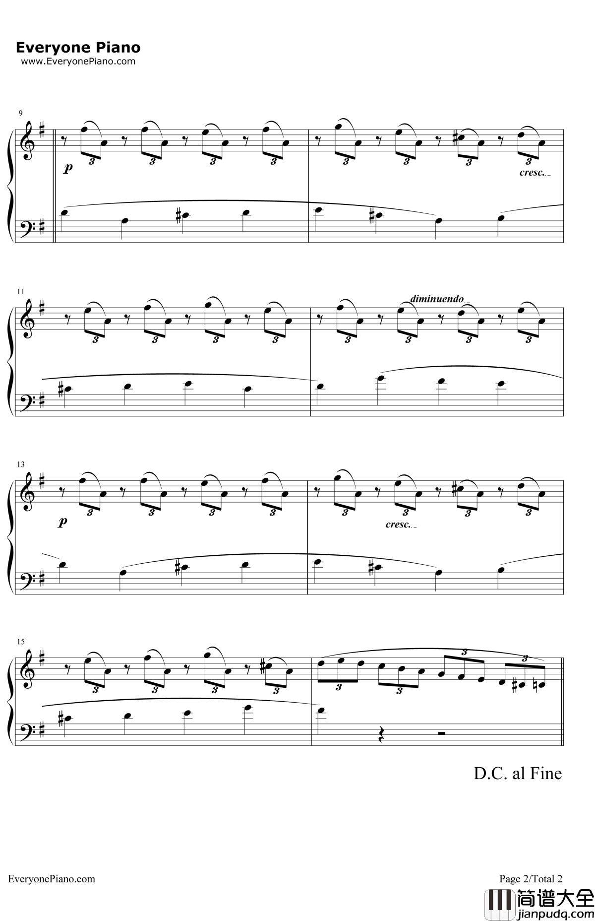 清澈的溪水钢琴谱_布格缪勒