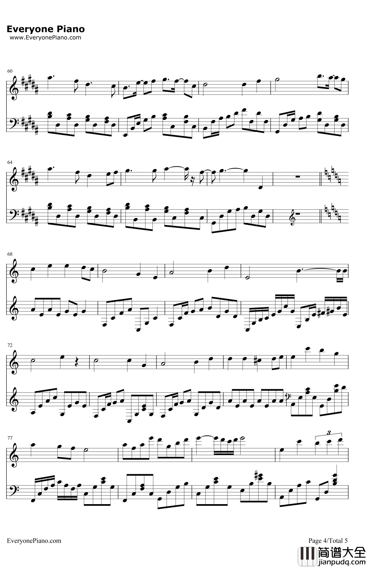 TheQueenOfSeason钢琴谱_SweetRain