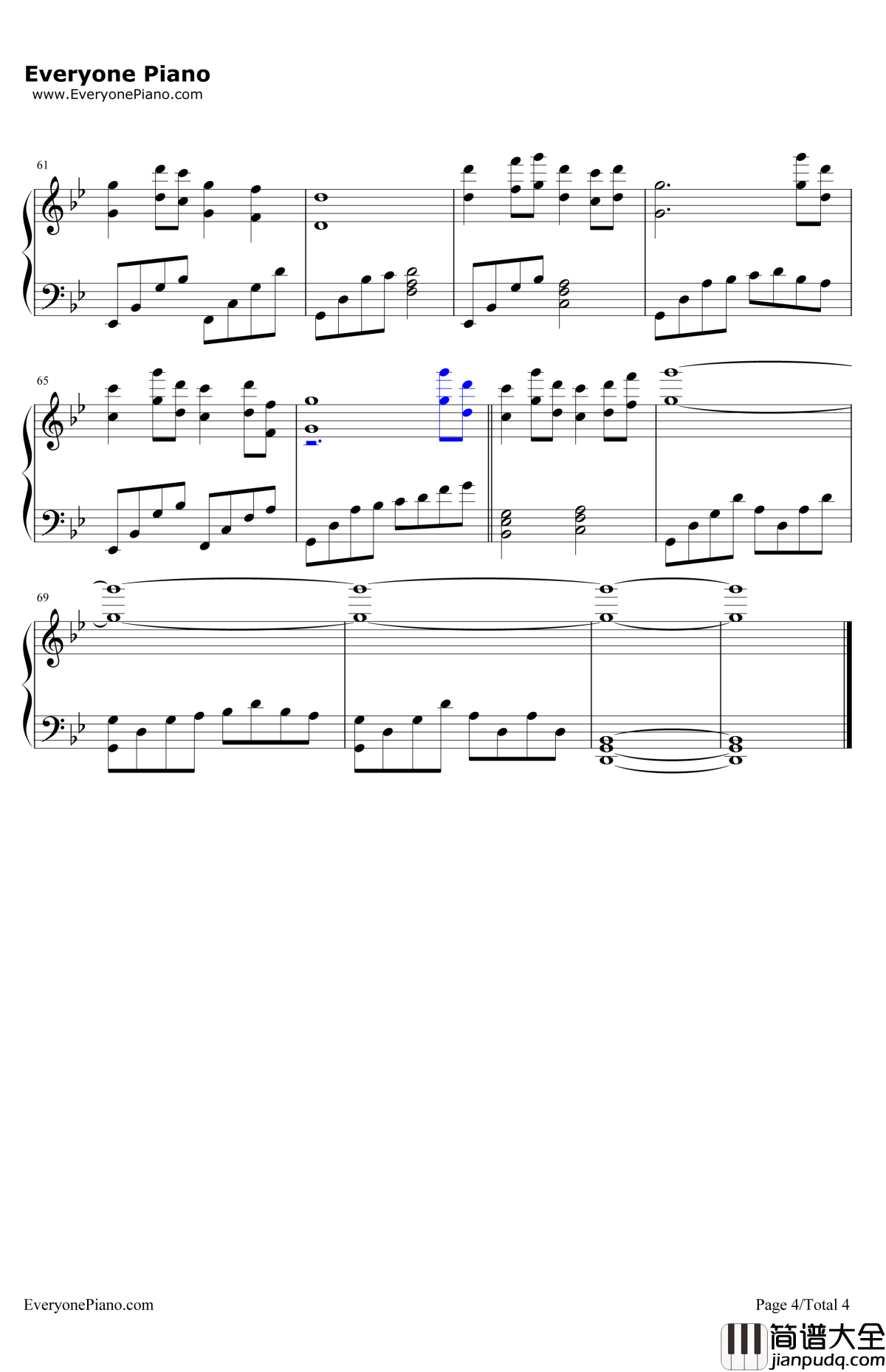 宁月钢琴谱_贾鹏芳_和平之月