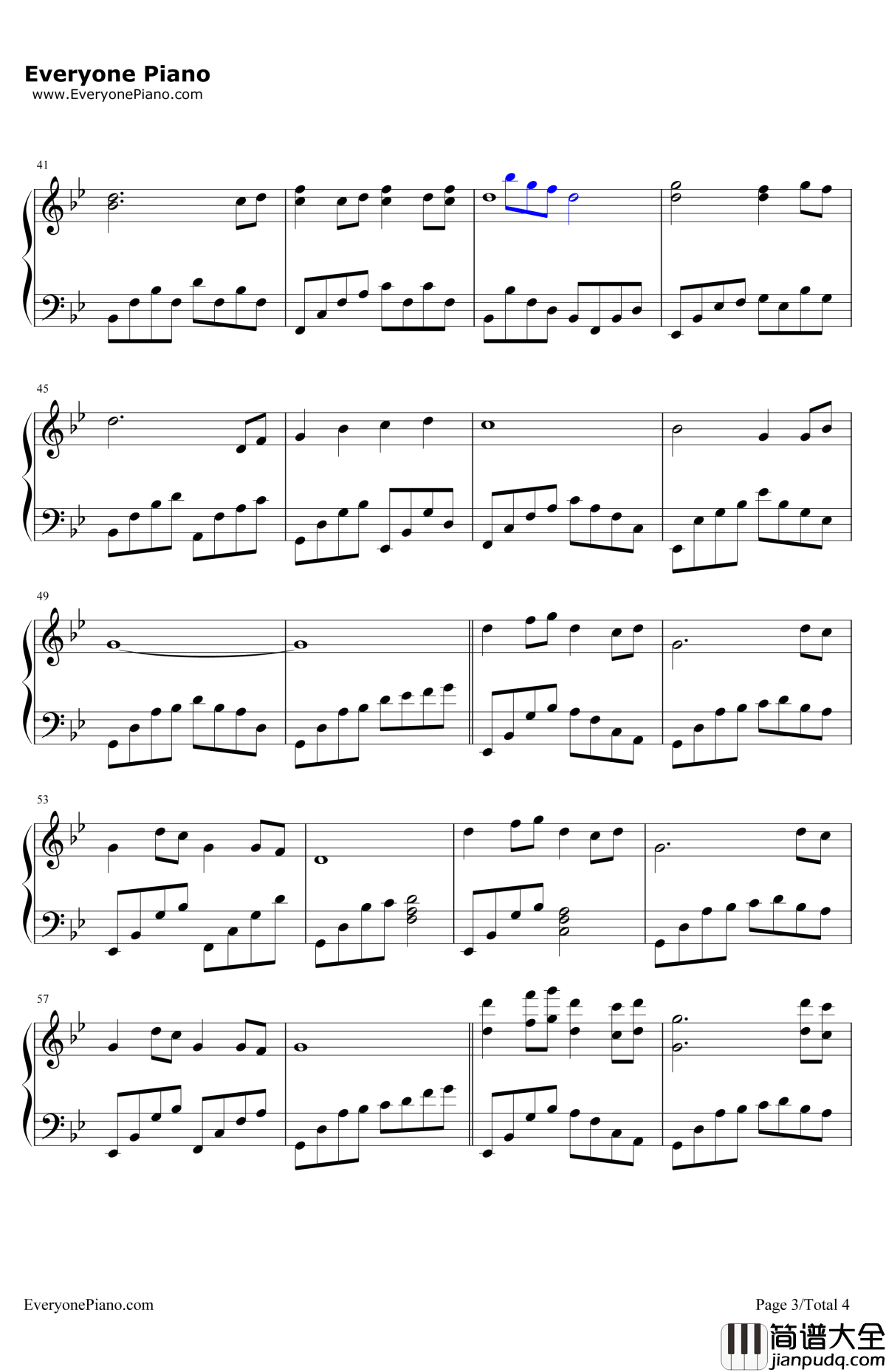 宁月钢琴谱_贾鹏芳_和平之月