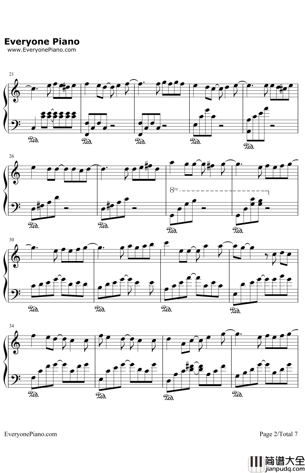 小手拉大手钢琴谱_梁静茹