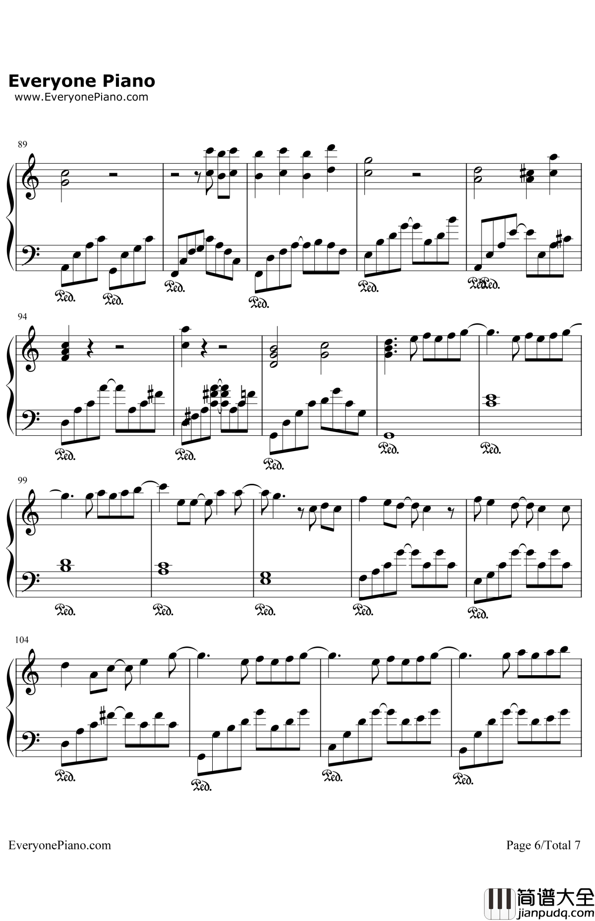 小手拉大手钢琴谱_梁静茹