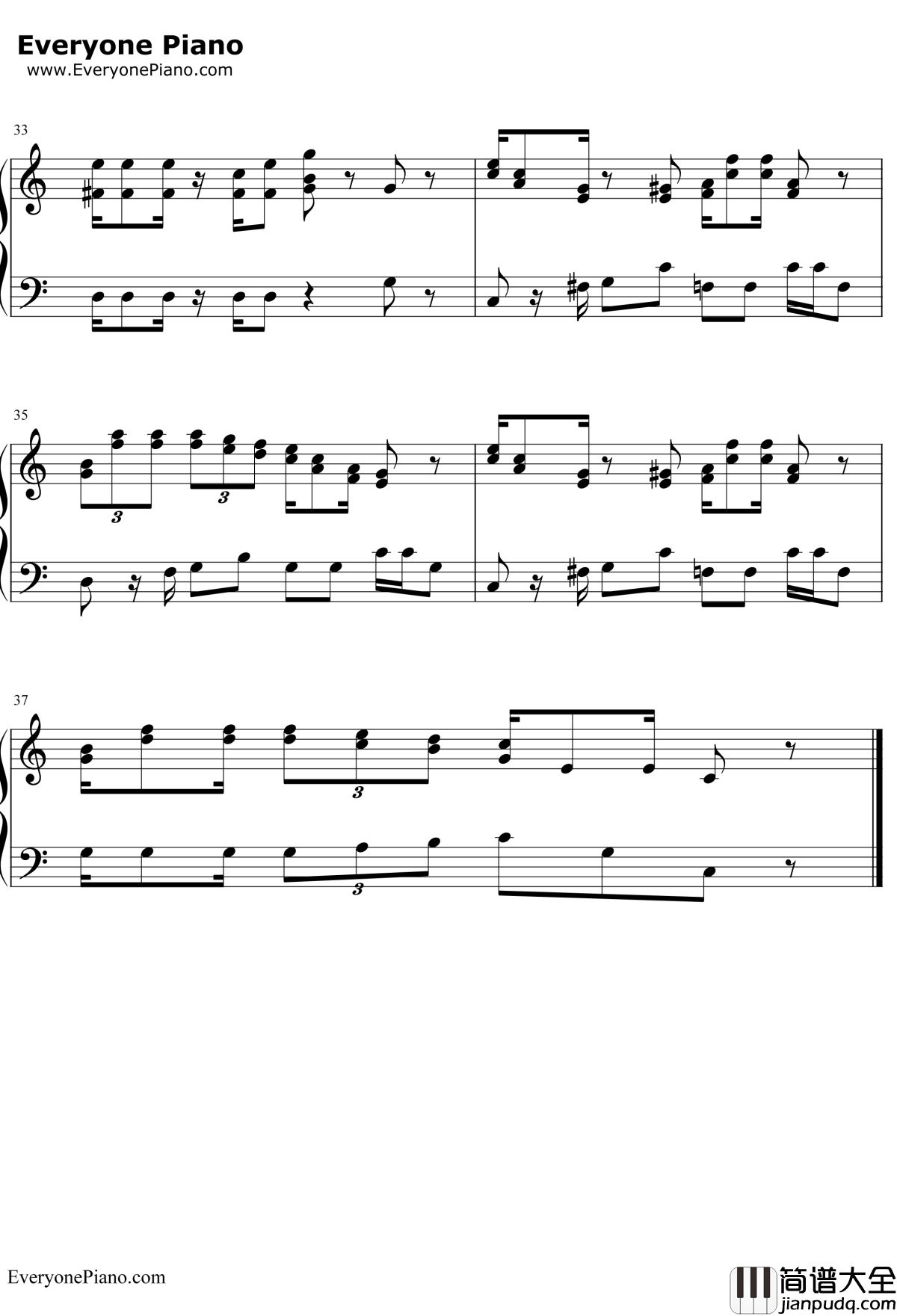 超级玛丽主题曲钢琴谱_近藤浩治_TheSuperMario