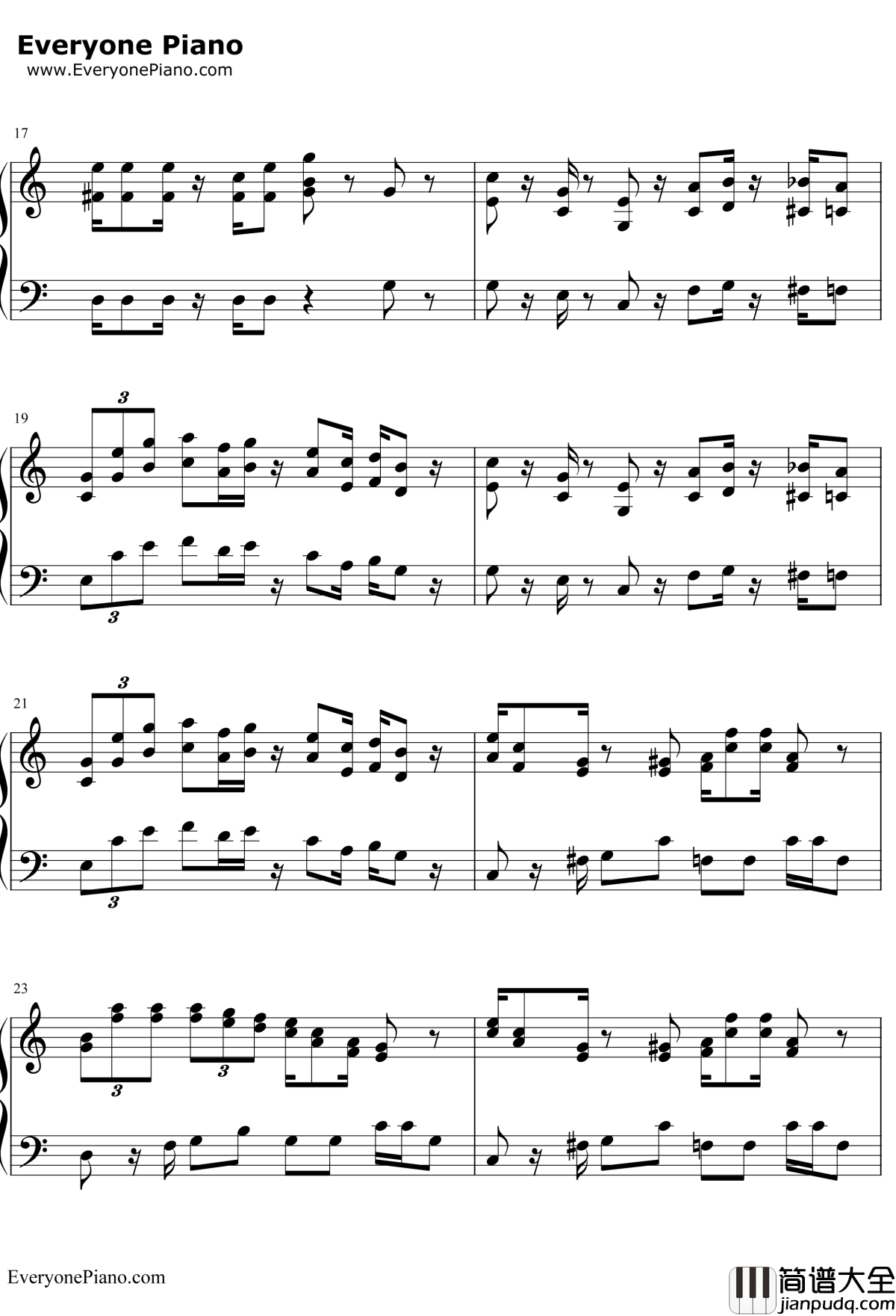 超级玛丽主题曲钢琴谱_近藤浩治_TheSuperMario