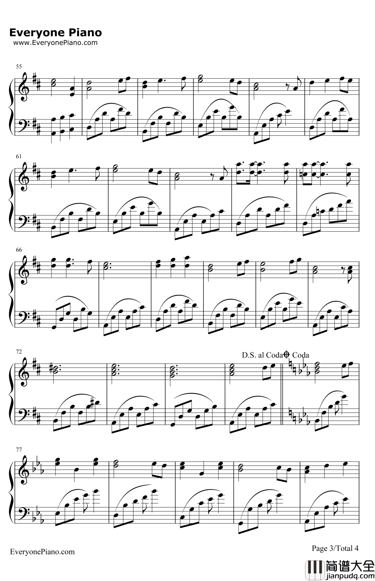 Today钢琴谱_梁咏琪