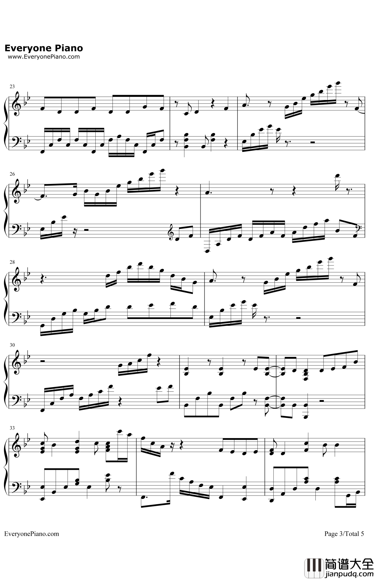 A钢琴谱_Ray_gain_苍之彼方的四重奏ED