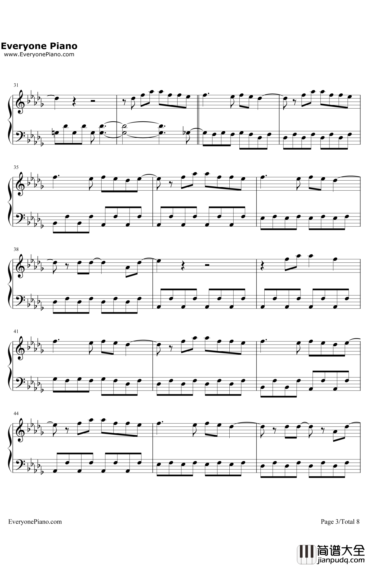 LetItGo钢琴谱_JamesBay