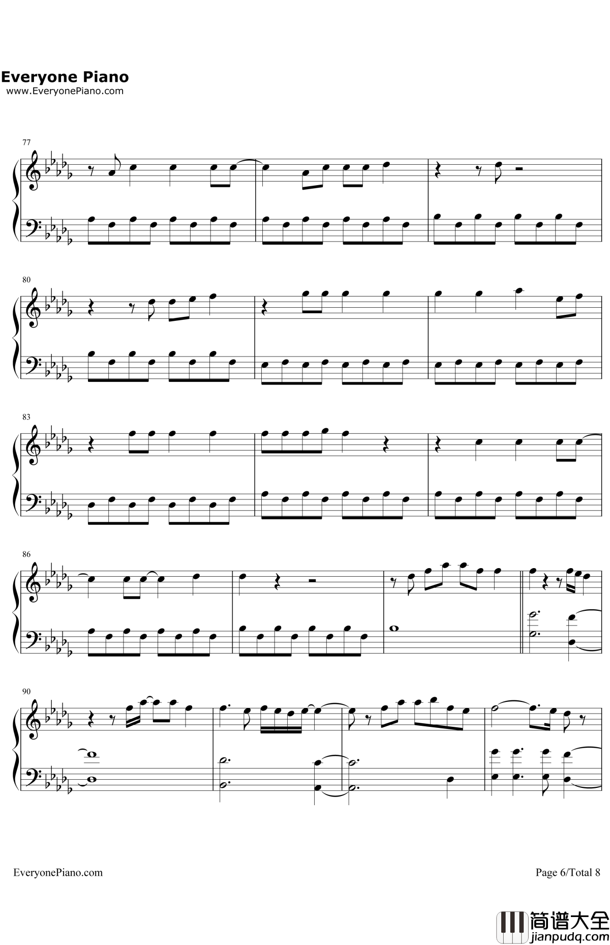 LetItGo钢琴谱_JamesBay