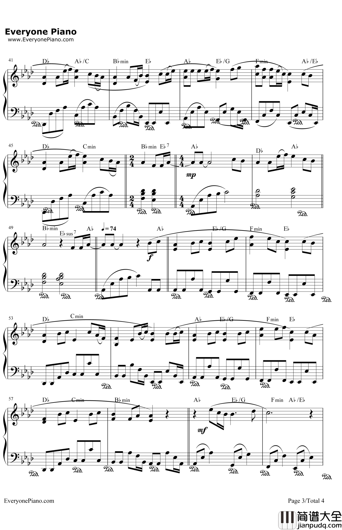 朋友钢琴谱_周华健