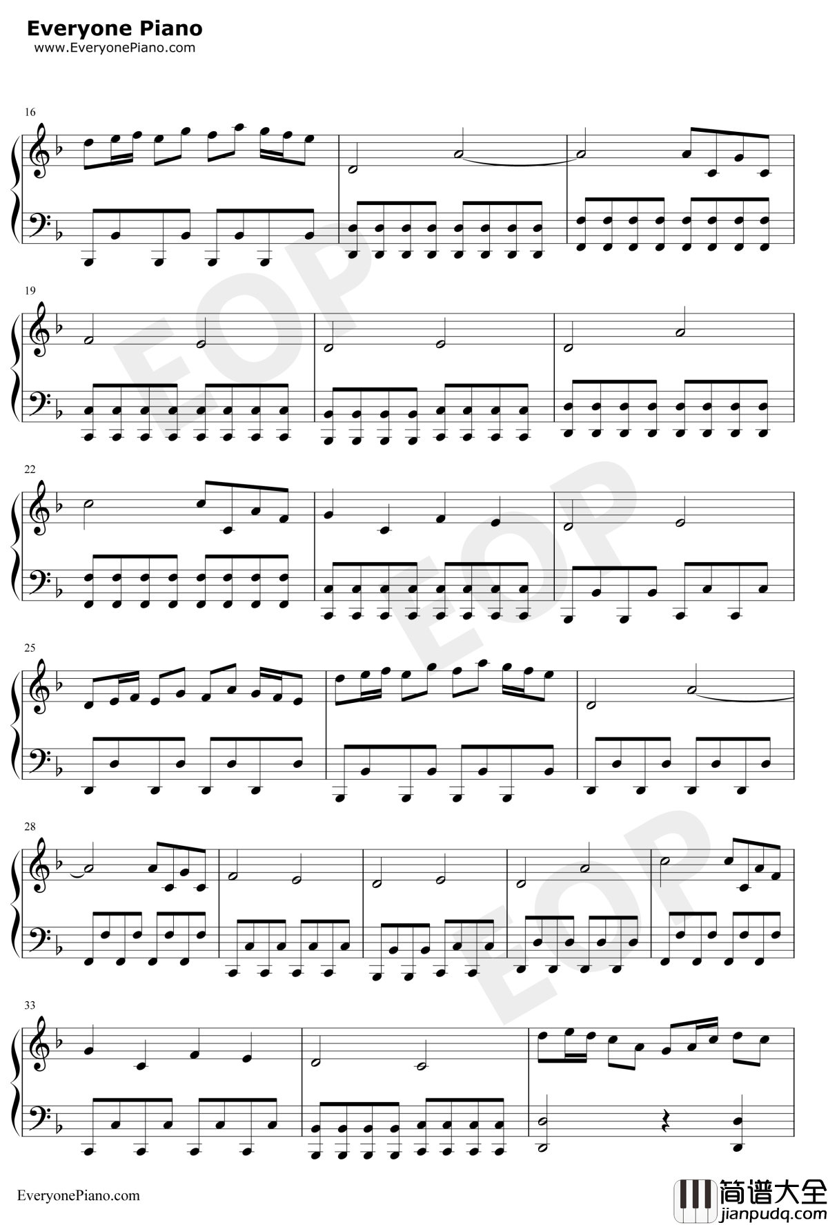 妖精的尾巴OST钢琴谱_高梨康治_FairyTailOST