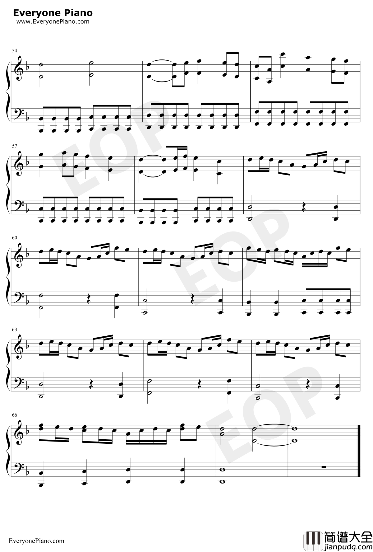 妖精的尾巴OST钢琴谱_高梨康治_FairyTailOST