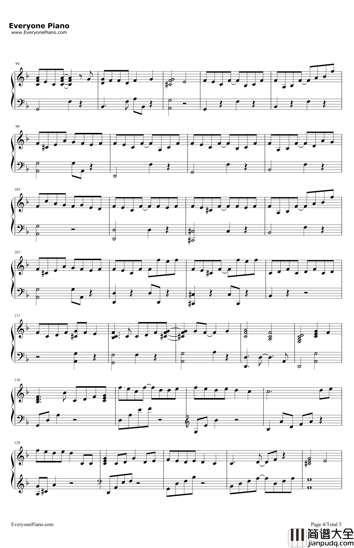 BabyDon'tCry钢琴谱_EXO_M