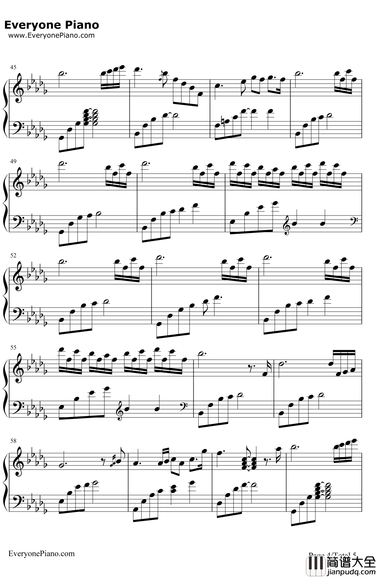 眼泪Tears钢琴谱_TheDaydream_眼泪Tears