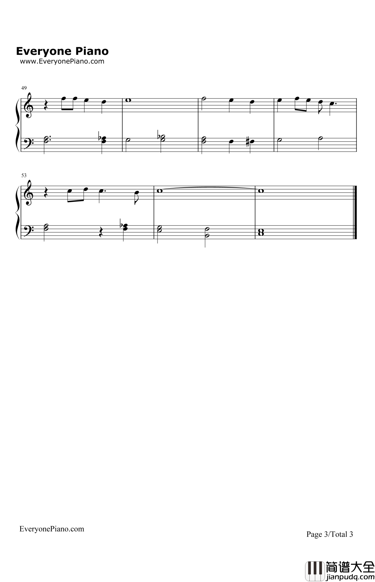 BridgeOverTroubledWater钢琴谱_Simon&Garfunkel_BridgeOverTroubledWater