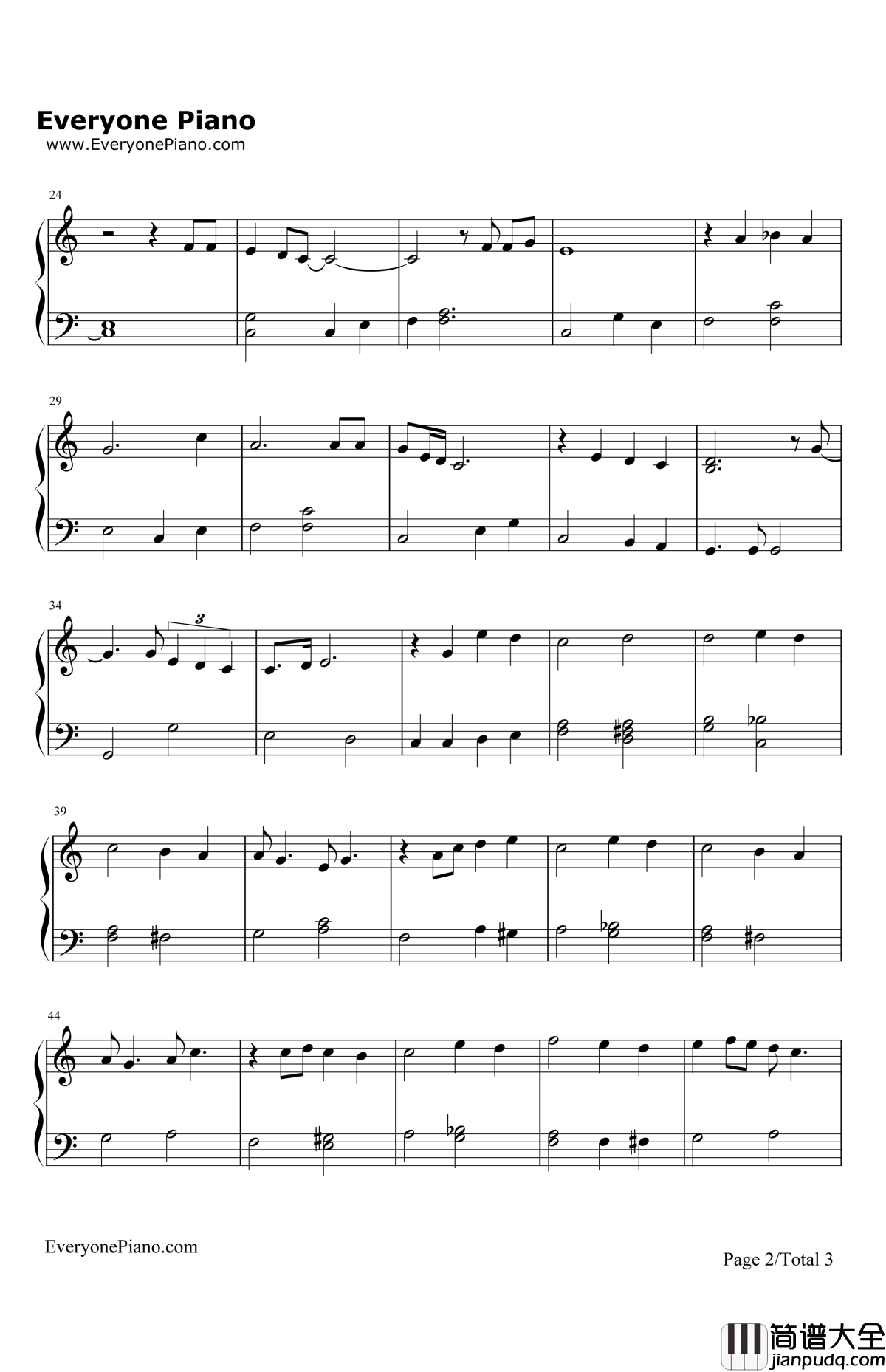 BridgeOverTroubledWater钢琴谱_Simon&Garfunkel_BridgeOverTroubledWater