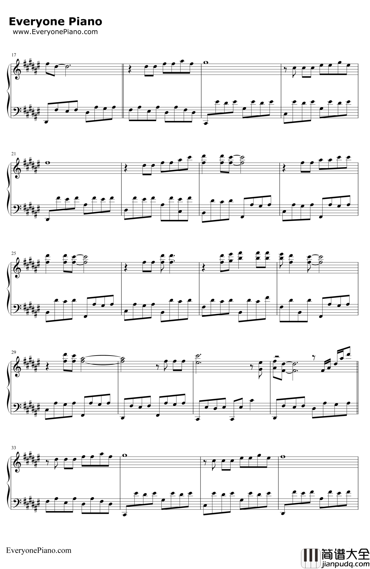 TheSoundofSilence钢琴谱_Simon&Garfunkel_寂静之声