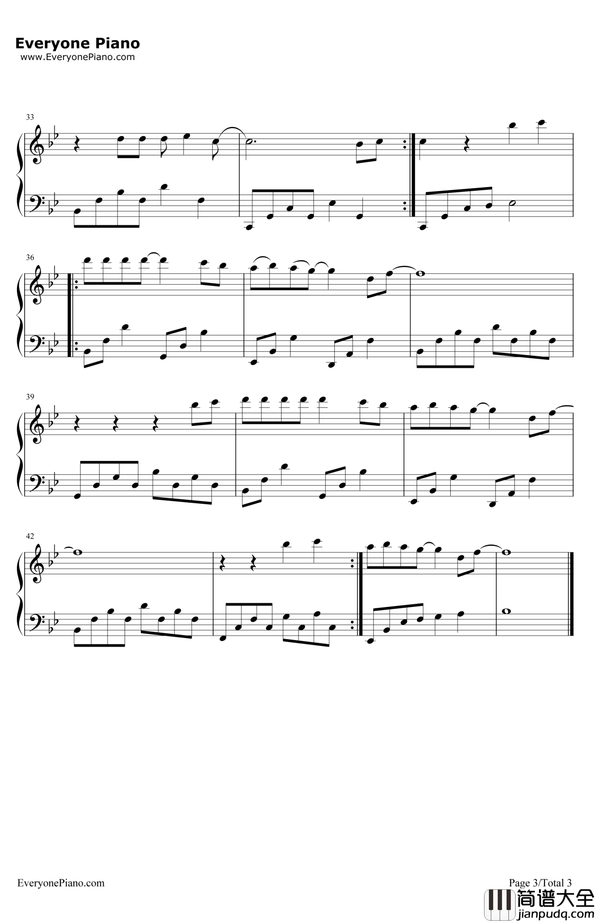 昨日重现钢琴谱_卡朋特乐队TheCarpenters_YesterdayOnceMore