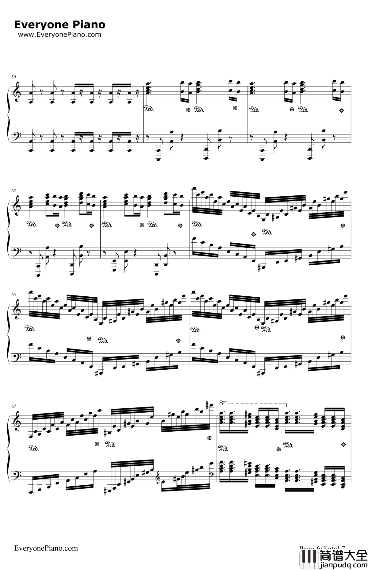 格里格钢琴变奏曲钢琴谱_马克西姆_格里格钢琴变奏曲