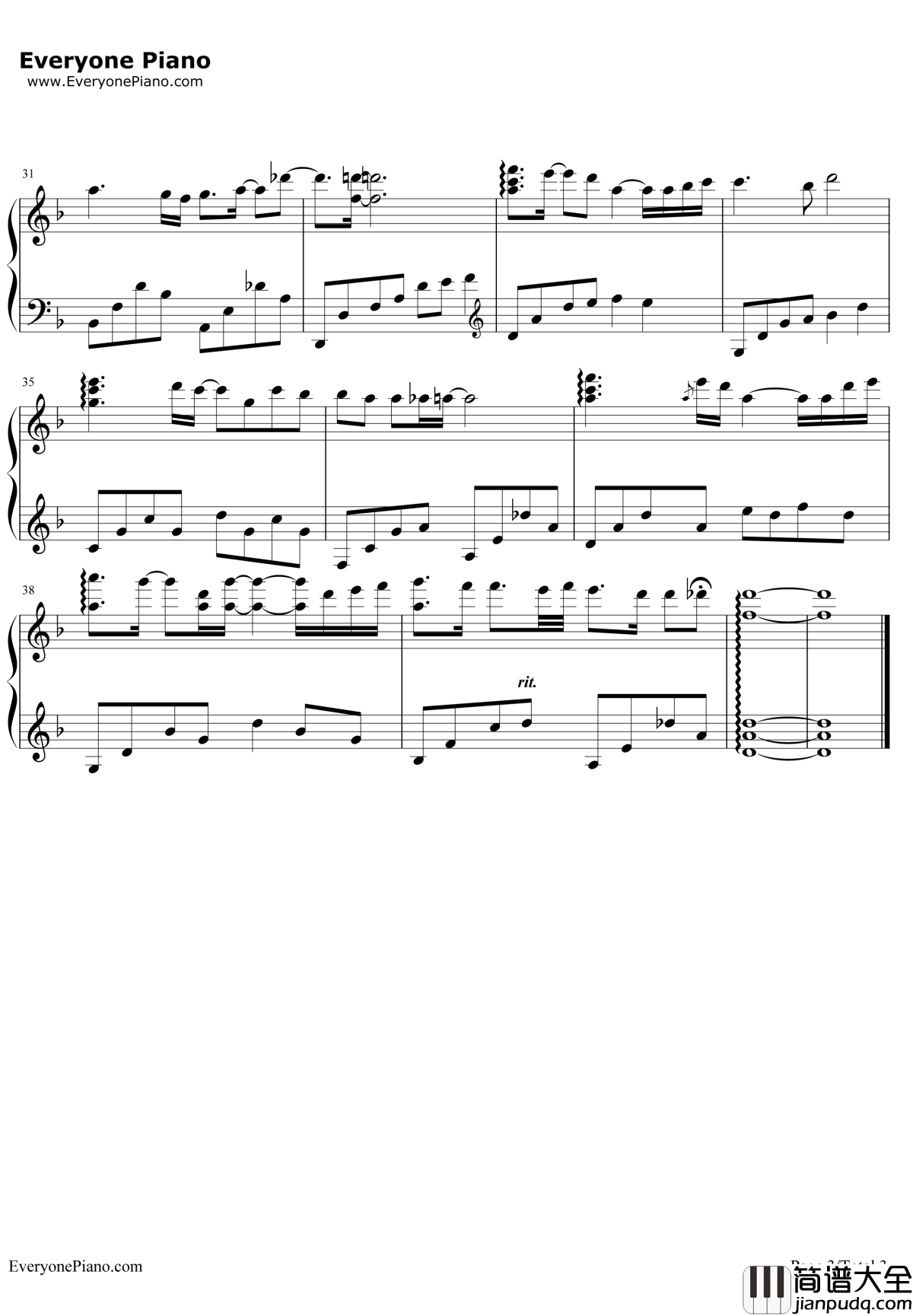 最美的夜晚钢琴谱_赵海洋