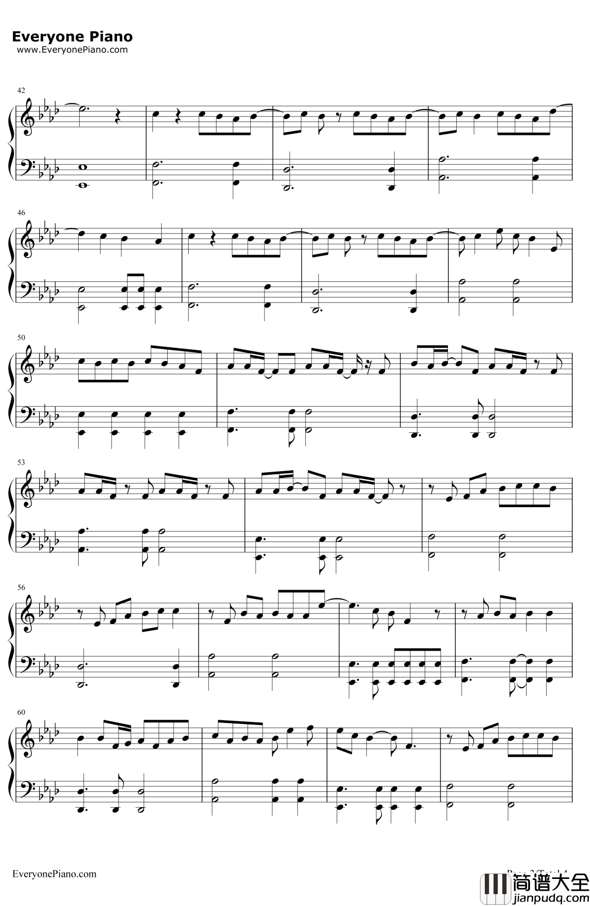 MySuperstar钢琴谱_JessieJ_冰川时代5片尾曲