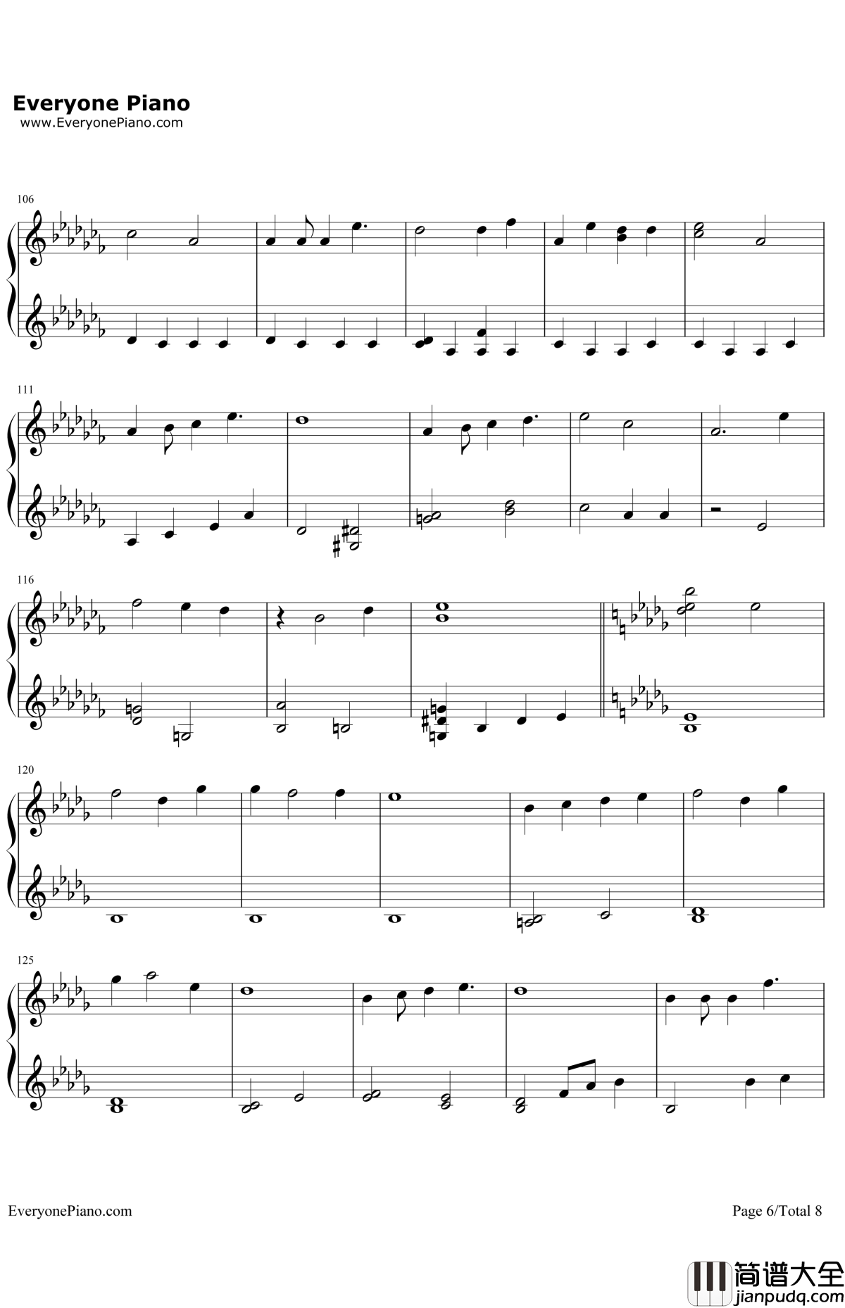 苍き月満ちて钢琴谱_AKIRA_黑执事马戏团篇ED