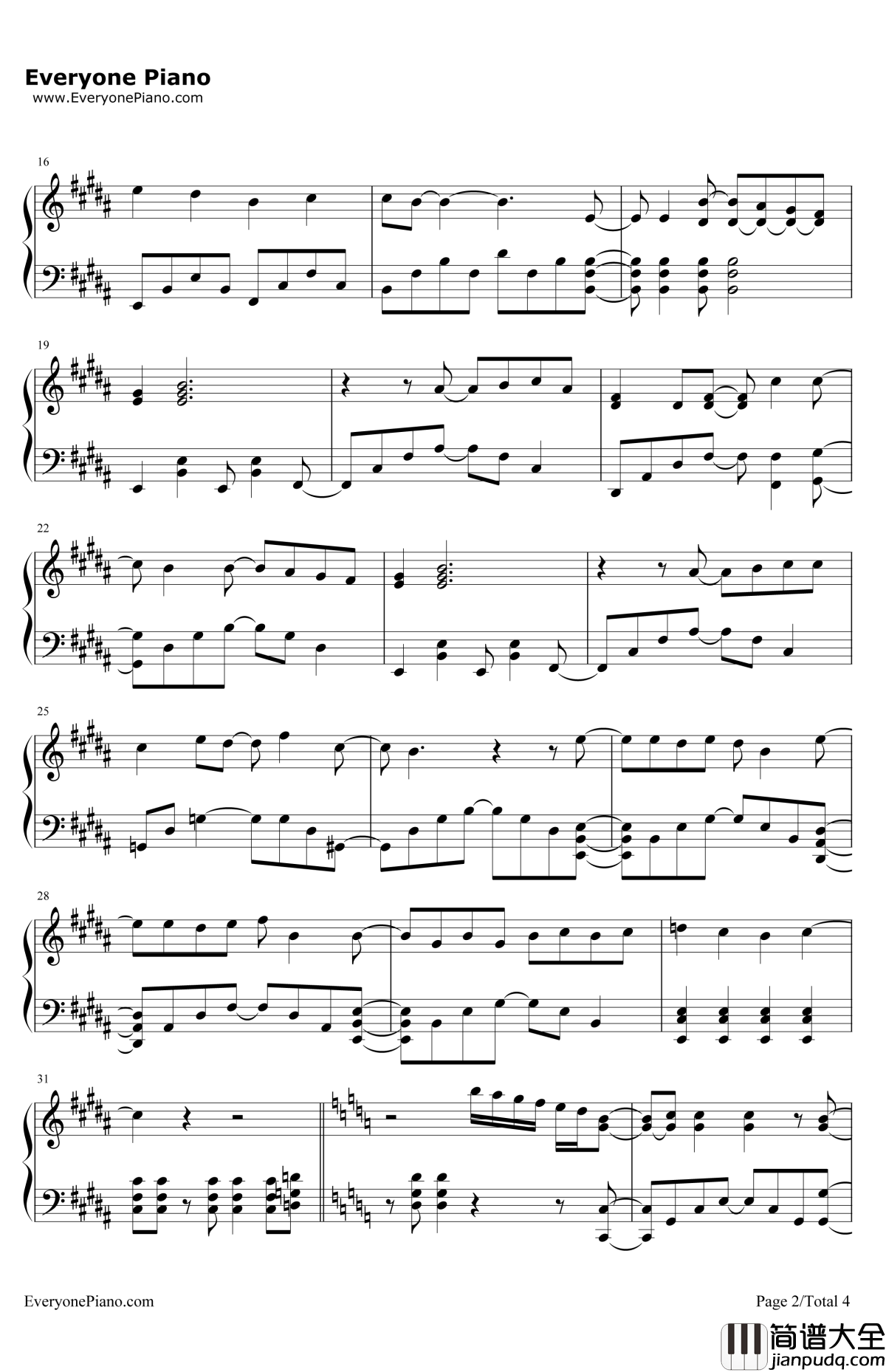 收服一切钢琴谱_佐香智久_精灵宝可梦XYOP3