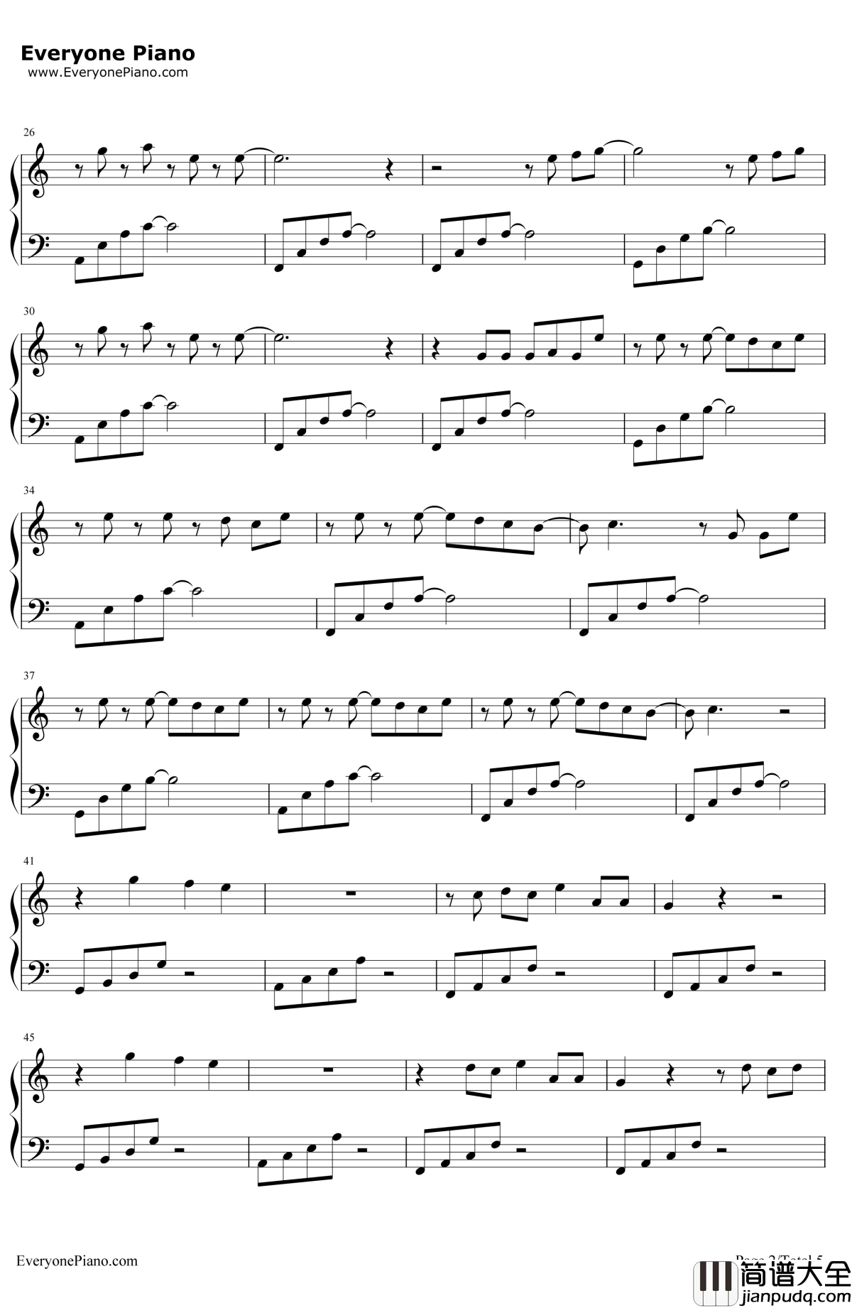 LostinTheStars钢琴谱_张杰_星际迷航3：超越星辰OP