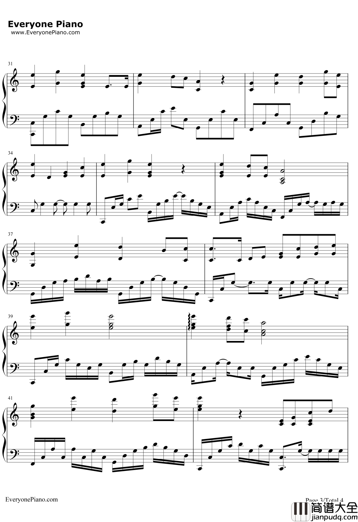 南山南钢琴谱_张磊马頔_中国好声音第四季