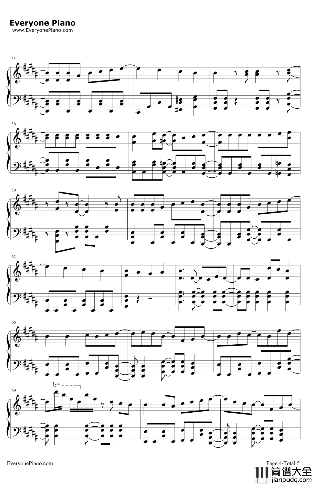 闪亮闪亮钢琴谱_梶裕贵_精灵宝可梦XY&ZOST