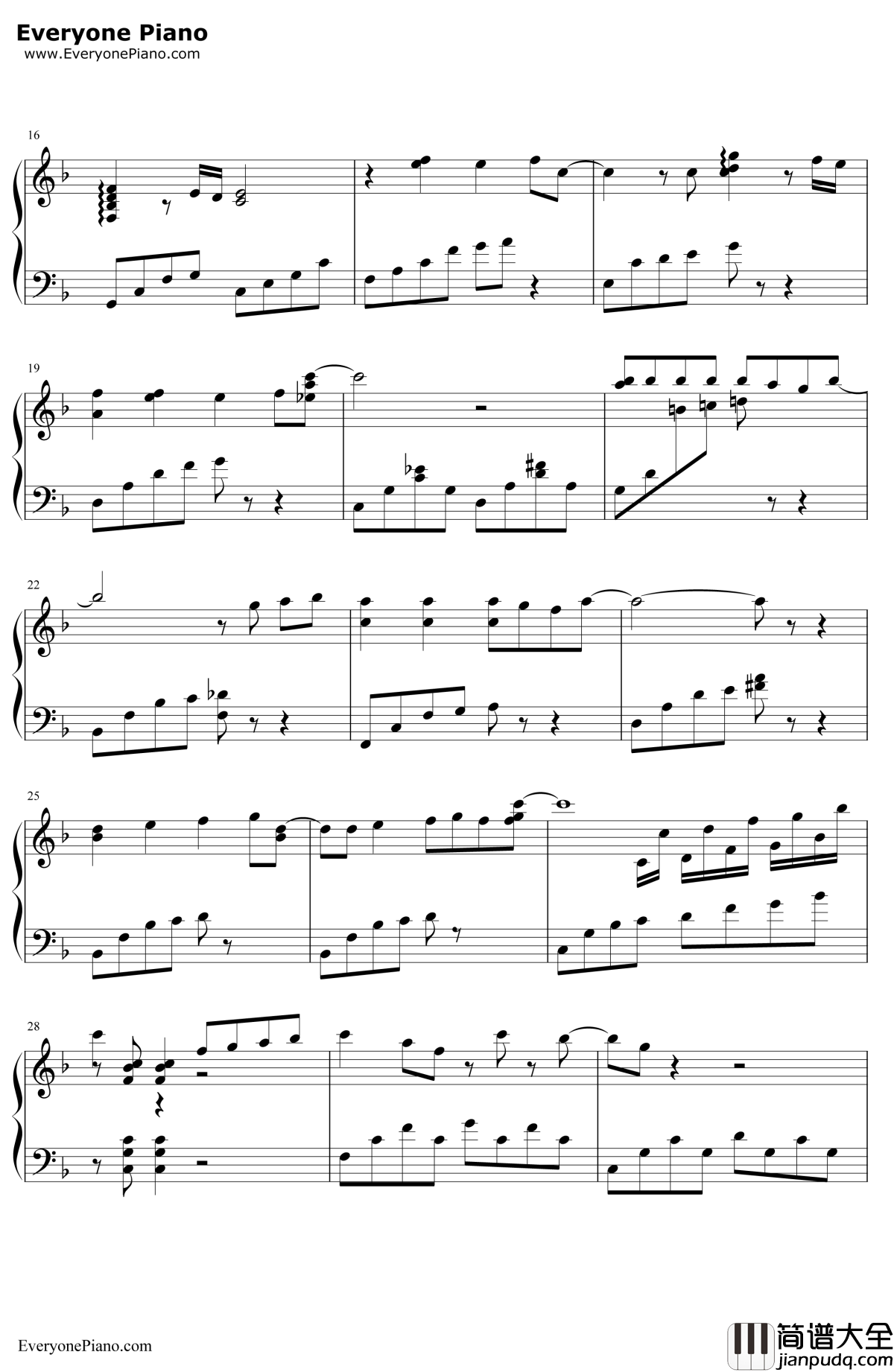 龙猫主题曲钢琴谱_宫崎骏_宫崎骏动画