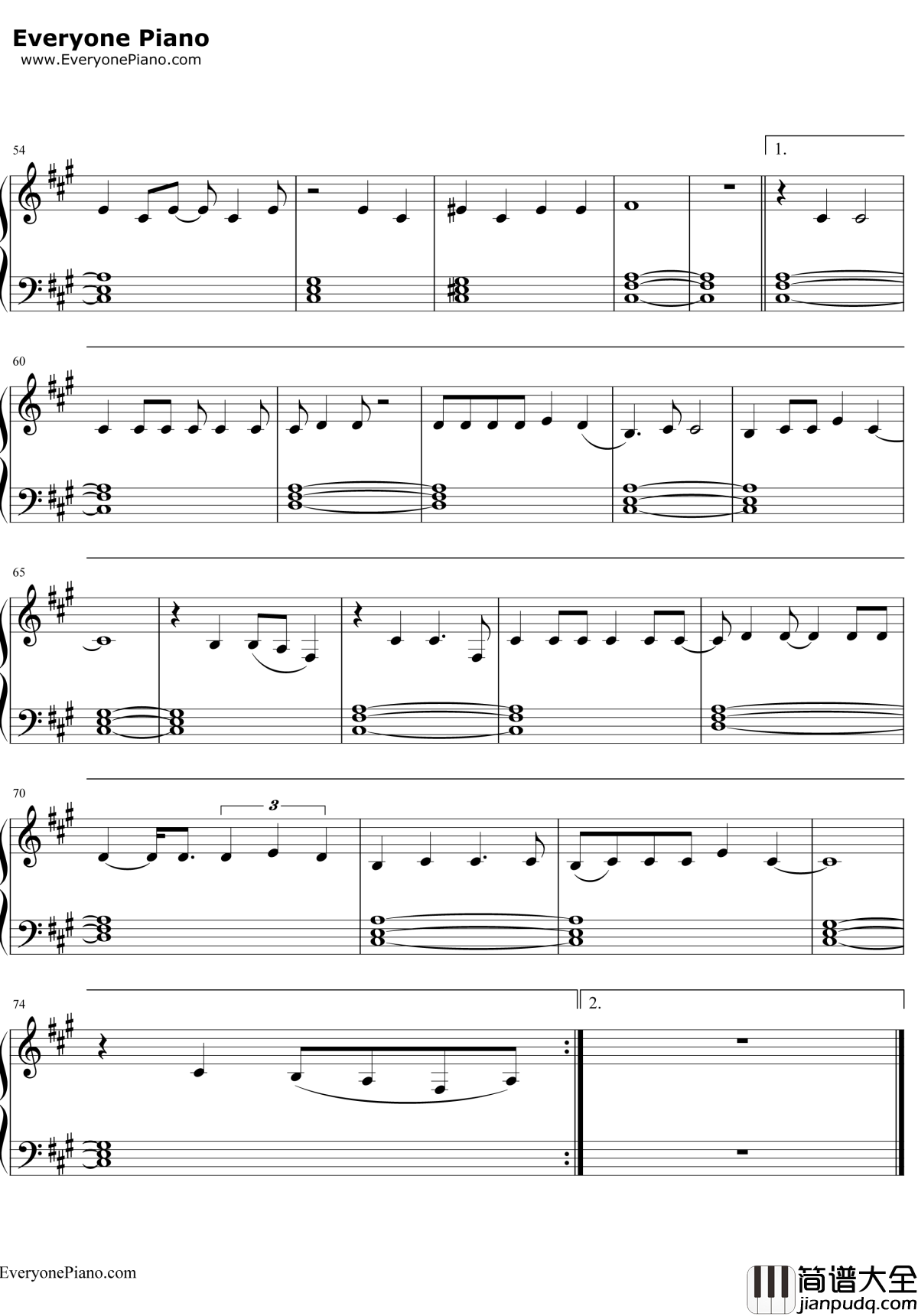 Unstoppable钢琴谱_Sia