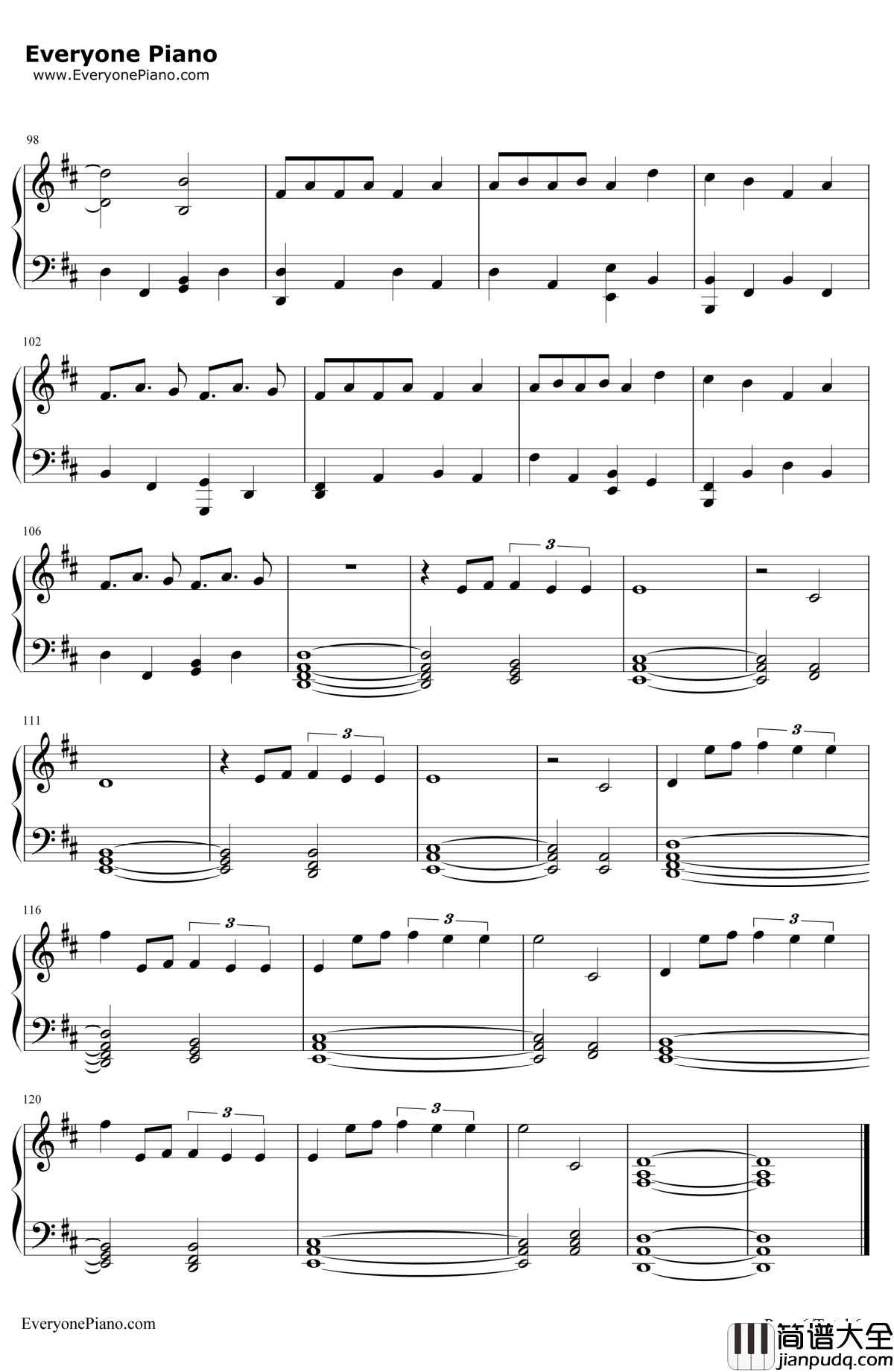 Ride钢琴谱_TwentyOnePilots