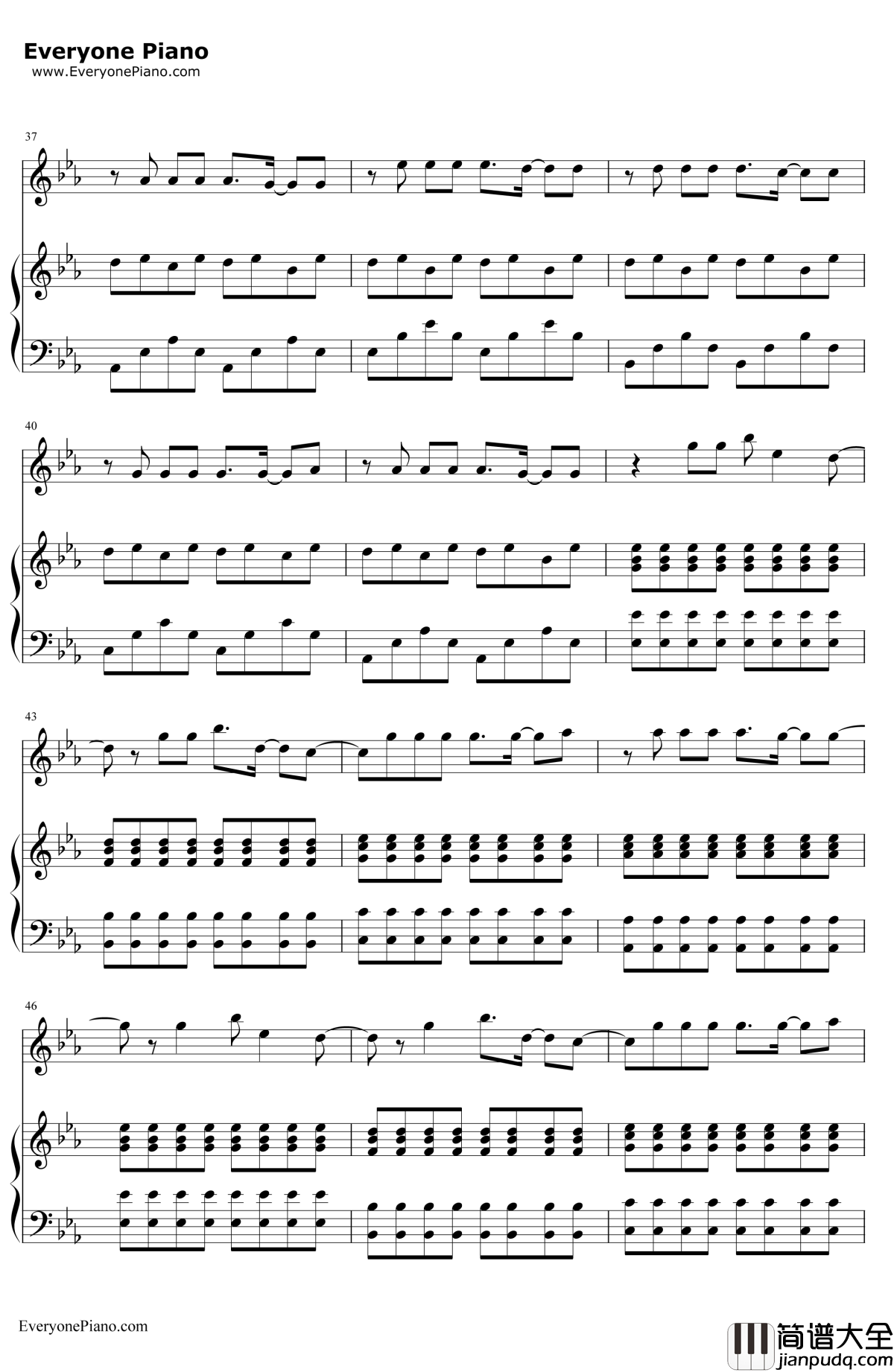 Demons弹唱版钢琴谱_ImagineDragons