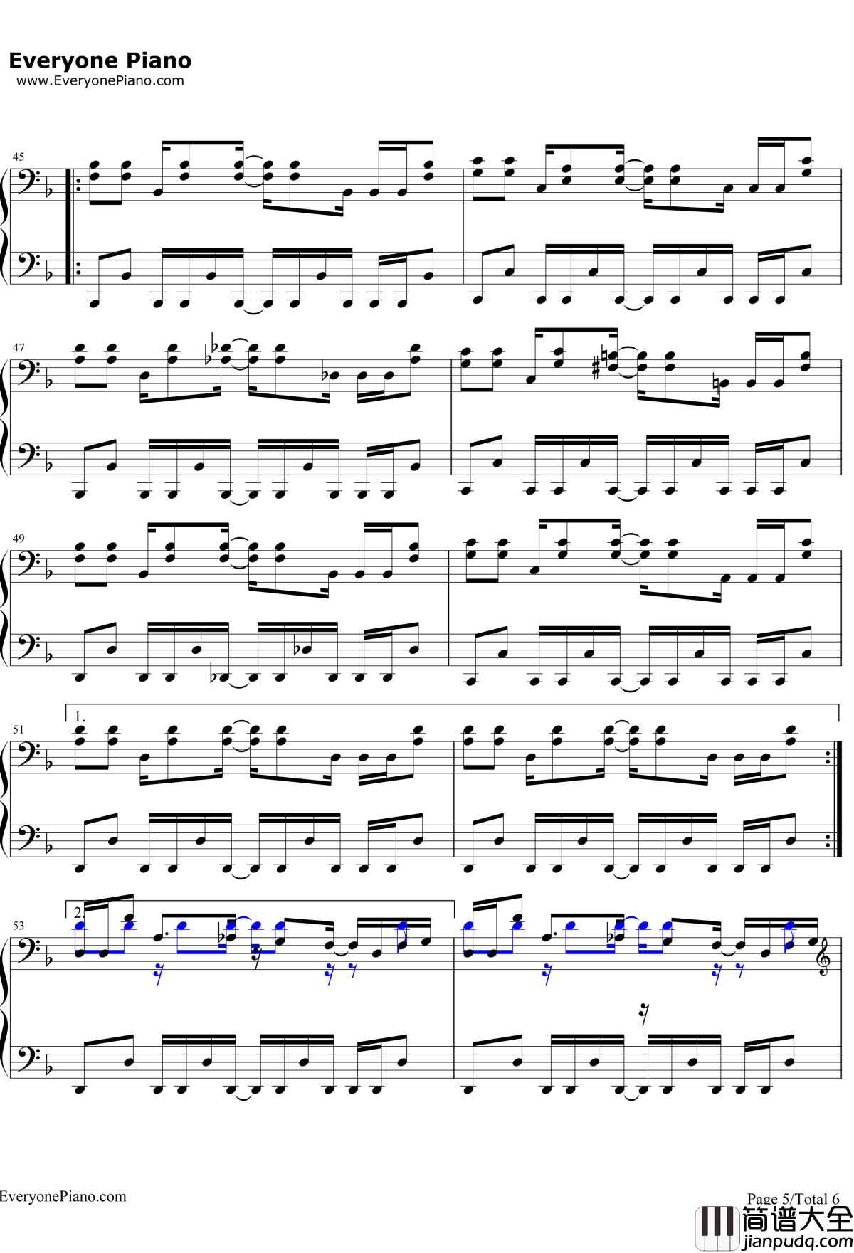 Megalovania钢琴谱_TobyFox_UndertaleOST