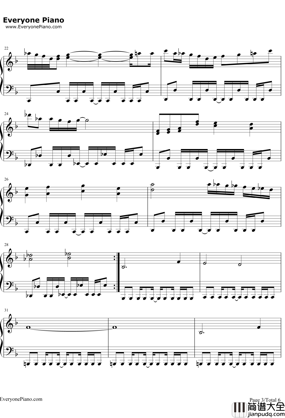 Megalovania钢琴谱_TobyFox_UndertaleOST