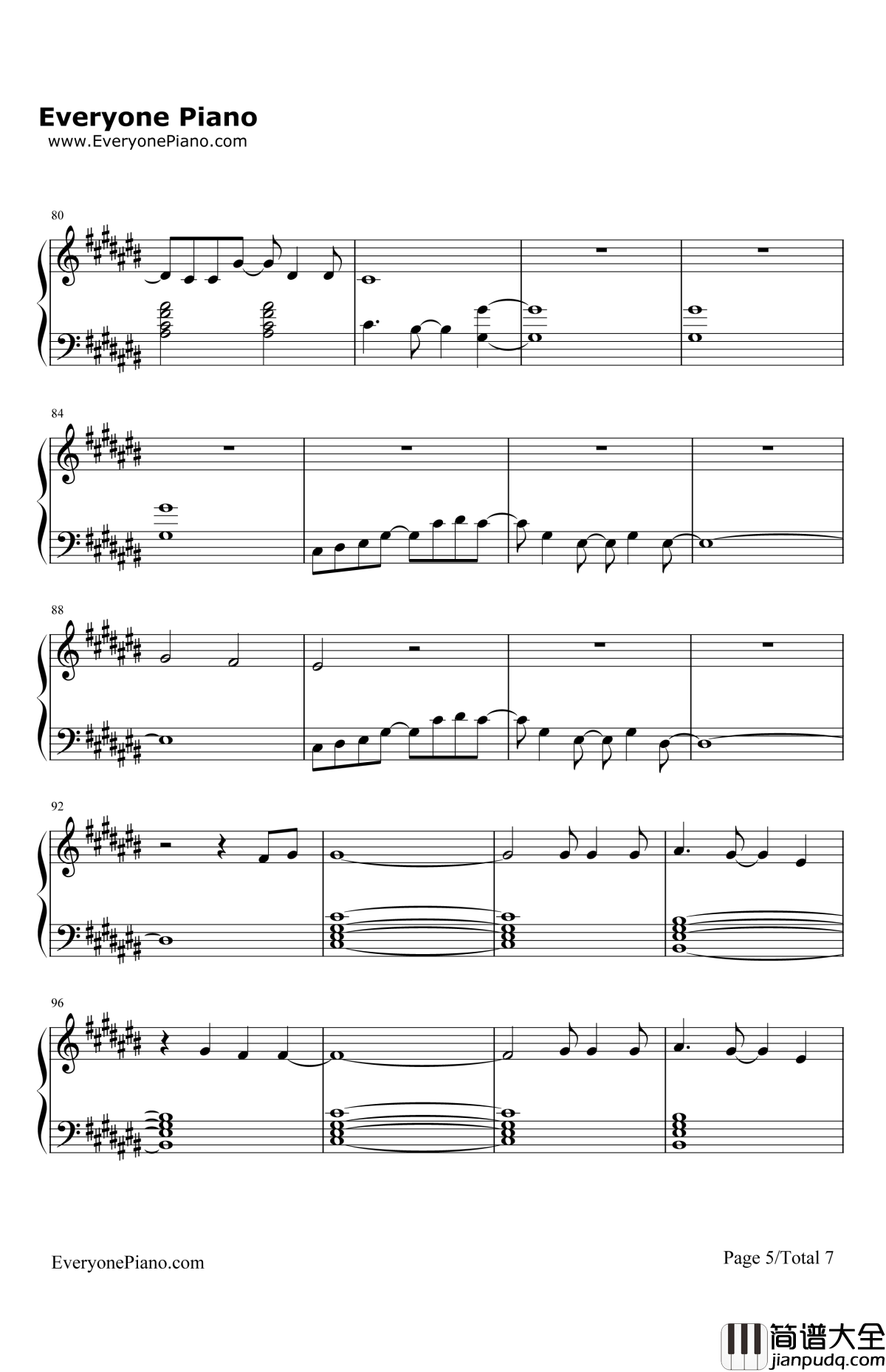 Bedless钢琴谱_PiercetheVeil