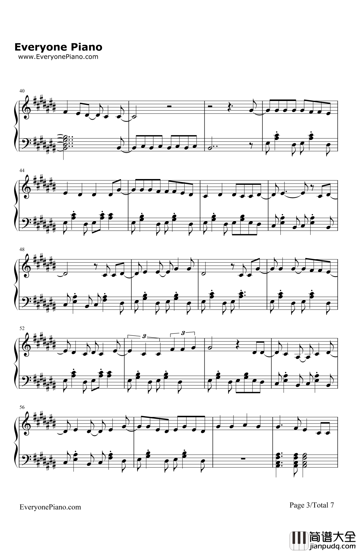 Bedless钢琴谱_PiercetheVeil