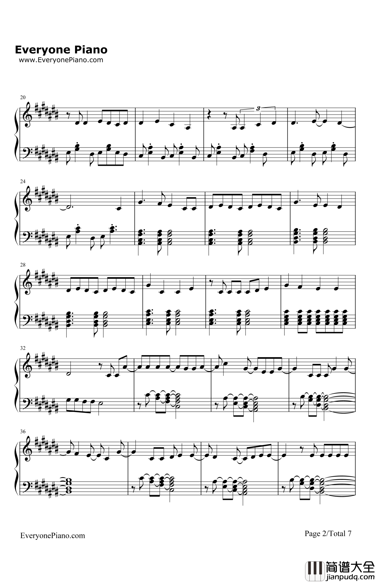 Bedless钢琴谱_PiercetheVeil