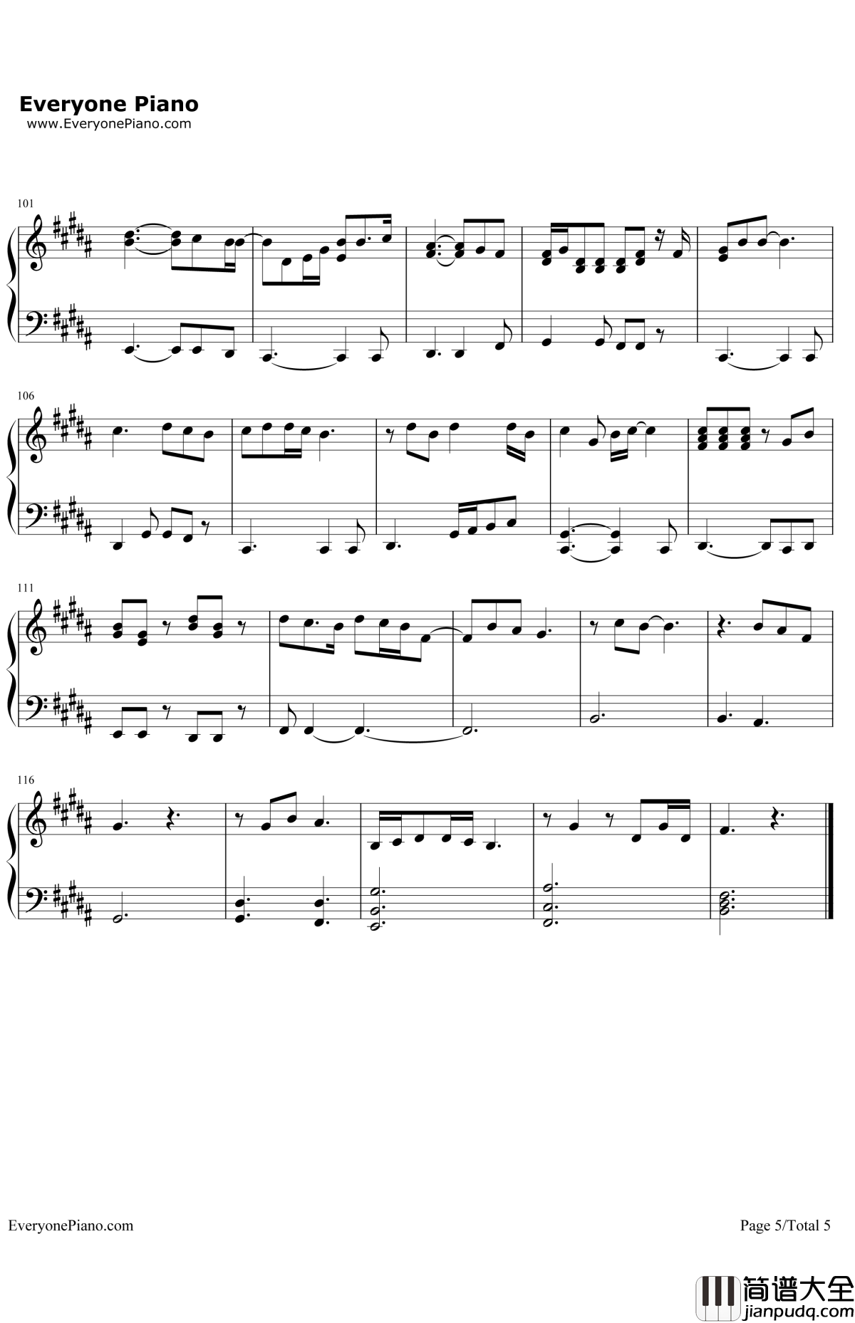 I_Have_Nothing钢琴谱_WhitneyHouston