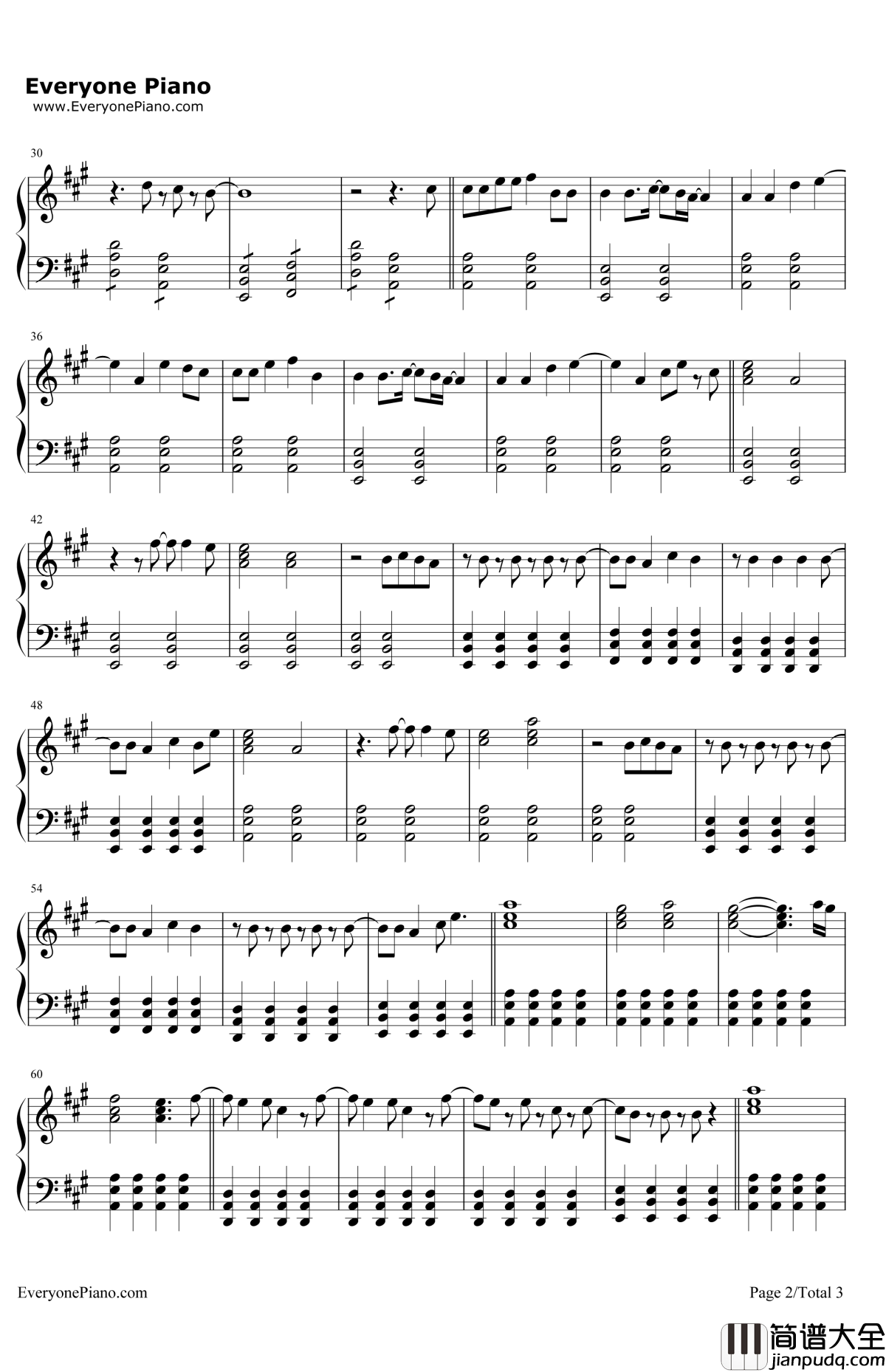 GirlAlmighty钢琴谱_OneDirection