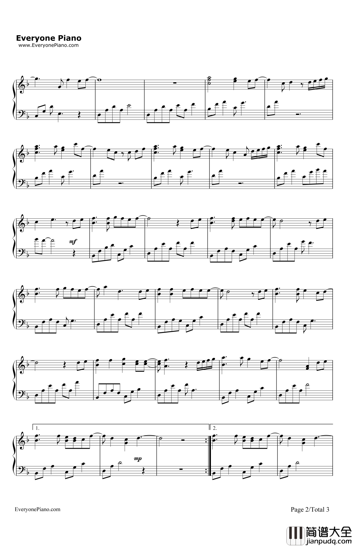 一天一天DaybyDay钢琴谱_BigBang_StandUp