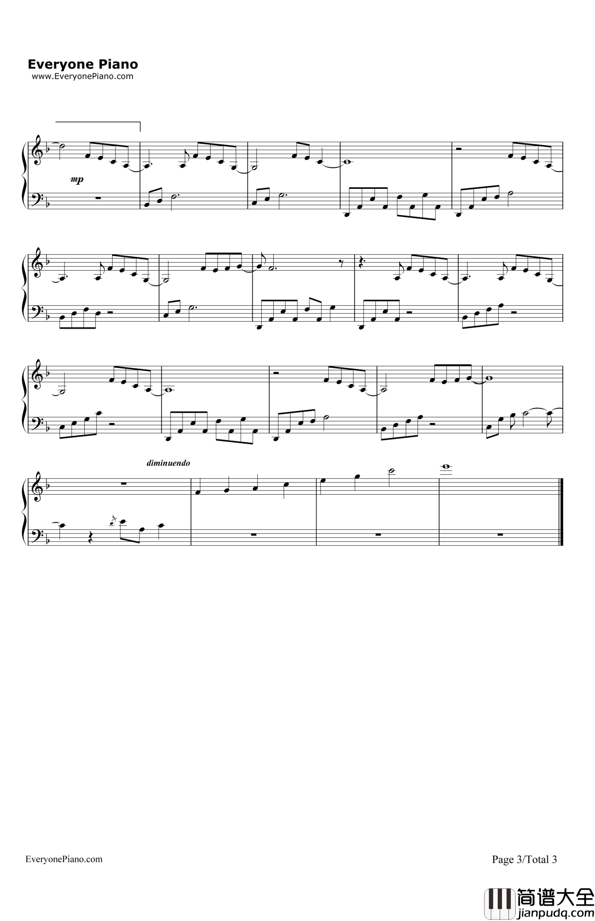 一天一天DaybyDay钢琴谱_BigBang_StandUp