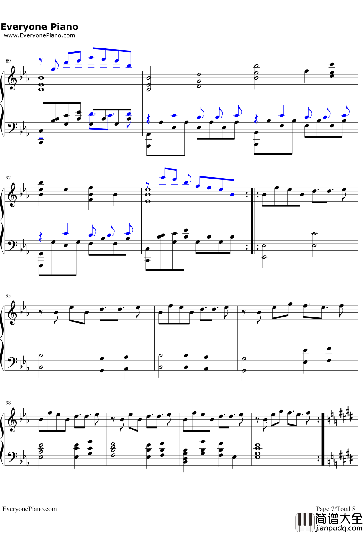 Undertale钢琴谱_TobyFox_UndertaleTheme